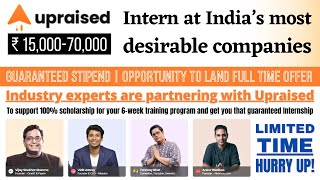 Upraised Internship  Upraised Embark Program  Free Training amp Guaranteed Internship with Stipend [upl. by Buyse]