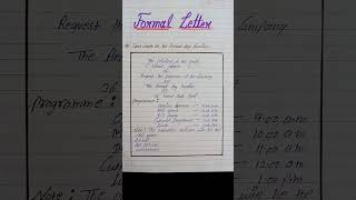 Formal letter writing in english l Formal letter format l Card on annual day function l formal [upl. by Three]