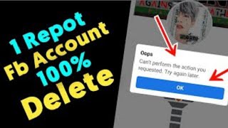 How to delete Any Facebook account permanently Using report  Steps to report and delete FB account [upl. by Palm]