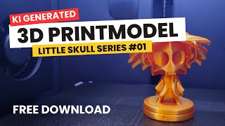 3D Druckvorlage  Little Skull Series 01  Free Download  bambulab 3dprinted ai [upl. by Alaric]