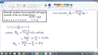 find the quartiles for an even set of raw data [upl. by Ainegul775]