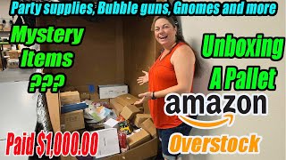 Unboxing a pallet of Mystery Item sent to us from Amazon  What did we Get [upl. by Lered566]