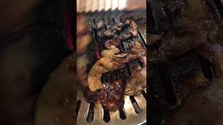 Grilling beef and pork strips at Samgyupsalamat Unlimited Korean BBQ  Sept 22 2024 shorts [upl. by Ttayh357]