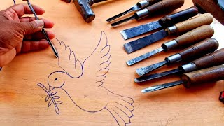 Easy wood carving tutorial [upl. by Bechler]