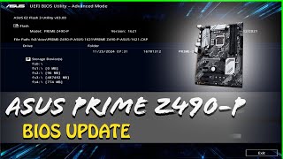 ASUS PRIME Z490P BIOS UPDATE [upl. by Alikee]