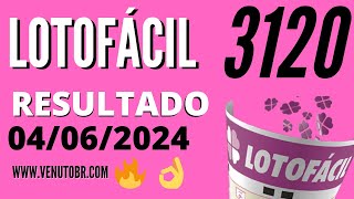 🍀 Resultado Lotofácil 3120 [upl. by Enialb]