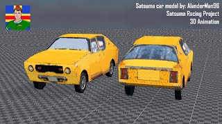 My own Satsuma car model from My Summer Car  3D Animation Blender [upl. by Odab960]