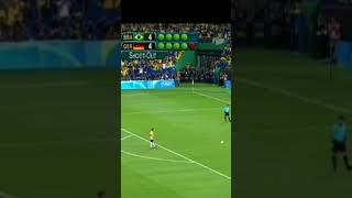 When neymar jr scored a winning penalty for Brazil in the Olympics🐐😢 football neymarjr [upl. by Joline]