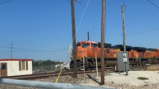 BNSF Coal Train Passes Rosenberg Texas [upl. by Oile]