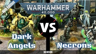 Dark Angels vs Necrons  Warhammer 40k 10th Edition Battle Report [upl. by Deehsar821]