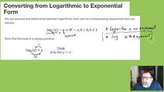 6 3 Logarithmic Functions [upl. by Natalie592]