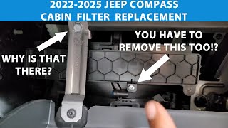 How To RemoveReplace 20222025 Jeep Compass Cabin Air Filter [upl. by Ainotal]