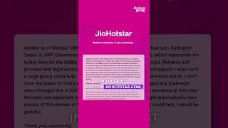 JioHotstar Domain Battle Cambridge Funds Request Denied by Reliance [upl. by Drawyah844]