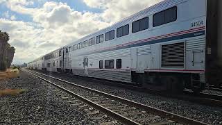 Amtrak Coast Starlight 11 at Mowry Ave Newark CA with 2 Private Car amtrak coaststarlight [upl. by Yna]