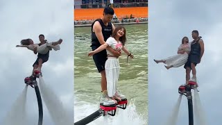 Flyboard montage  water jetpack water world this is to high [upl. by Elysia]