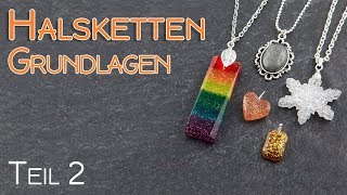 Halsketten für Anfänger Teil 2  Schmuck Grundlagen Anleitung  Anhänger befestigen  DIY Aufhängung [upl. by Nickey]