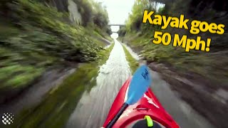 Kayakers Reach Incredible Speeds Down Drainage Ditch  Extreme Kayaking GoPro [upl. by Giguere]