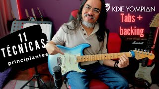 11 técnicas para principiantes  tabs y backing track [upl. by Bithia843]