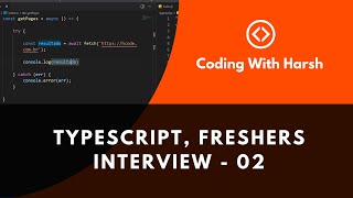 TypeScript Interview Questions for Freshers  Part 2 typescript mockinterview [upl. by Head]