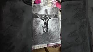 The crucifixion art drawing sketch artist charcoalart [upl. by Yenduhc23]