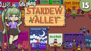 visit to Zuzu City🌽🎣 15  Lets Play Stardew Valley 42124 [upl. by Nahshunn592]