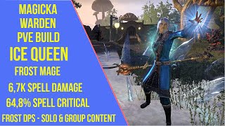 ESO Magicka Warden PVE Build  Ice Queen  Frost DPS Build  Deadlands [upl. by Attenrad]