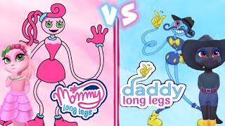 Mommy long legs Vs daddy long legs Vs my talking Angela 2 [upl. by Yrellav]