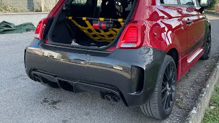 ABARTH competizione 595 COLD START bombardone 40 exhaust [upl. by Jandy]