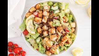 Vegan Caesar salad with Cajun tofu [upl. by Vasilek]