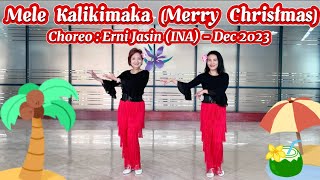 Mele Kalikimaka Merry Christmas  Choreo  Erni Jasin INA  Dec 2023 linedance [upl. by Ecirp]