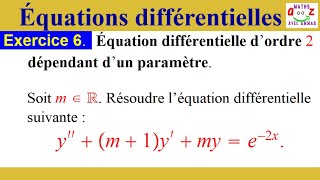 Exercice corrigé Equation différentielle dépendant dun paramètre [upl. by Shannan552]