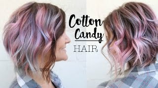 Cotton Candy Pink And Blue Pastel Hair Color Tutorial [upl. by Ashelman]