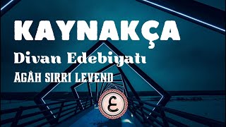 Divan Edebiyatı Agah Sırrı Levend Kaynakça 2 [upl. by Yrellih]