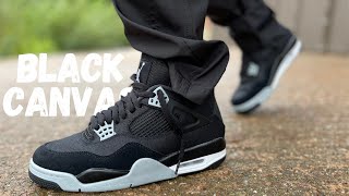 They Did It AGAIN Jordan 4 Black Canvas Review amp On Foot [upl. by Gerge]