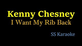 Kenny Chesney  I Want My Rib Back Karaoke Version [upl. by Tomkiel]