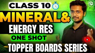 Minerals and energy Resources ONE SHOT  Class 10 Social Science  Hussain Sir [upl. by Baerl322]