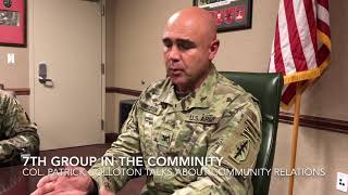 7th Group commander talks about community relations [upl. by Eduj]