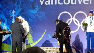 Neuner GOLD Medal Plaza Vancouver 2010 Biathlon [upl. by Letnuahc]