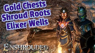 Gold Chests Elixer Wells amp Shroud Roots  Enshrouded [upl. by Kcirneh302]