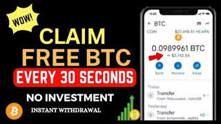 🔴5 Instant withdraw  New Mining site  free Bitcoin mining site 2024  Today New earning site [upl. by Jecon712]