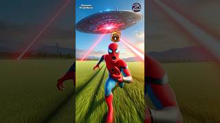 Rescue From Alien UFO  Who is best SpiderMan vs Venom vs Captain America shorts spiderman dc [upl. by Irrol]