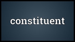 Constituent Meaning [upl. by Decca302]