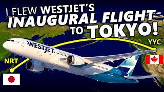 I Flew WestJets INAUGURAL Flight to Tokyo [upl. by Anirbes541]