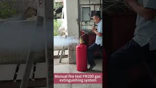 Manual test of FM200 gas fire system blowout factory [upl. by Elleinaj]