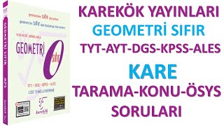 KARE  TARAMA KONU TESTİ KAREKÖK YAYINLARI GEOMETRİ SIFIR AÇILARIN ÇOCUĞU2024tayfa [upl. by Yesmar181]