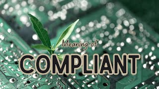 What is the meaning of Compliant [upl. by Magna]