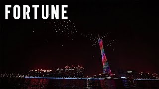 Drone Swarms Are the New Fireworks In China I Fortune [upl. by Ahsieket]