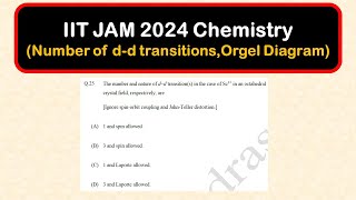 Spin and Laporte Selection Rule for dd transitions in metal complexes  Orgel diagram  JAM 2024 [upl. by Akinek851]