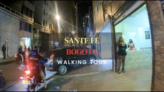 Bogota Colombia Redlight District Santa Fe Walking Tour 🇨🇴  4k [upl. by Shandie365]