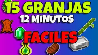 15 GRANJAS EN 12 MINUTOS FÁCILES Y SENCILLAS PARA MINECRAFT JAVA Y BEDROCK 1204 [upl. by Harbot]